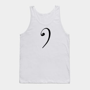 Bass Clef Symbol Tank Top